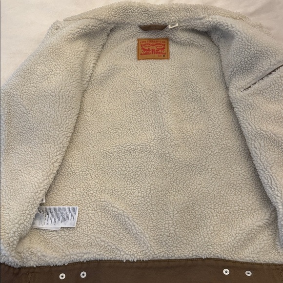 Amazing condition! LEVI'S Men’s Sherpa Lined Trucker Jacket, sz M - Picture 9 of 11
